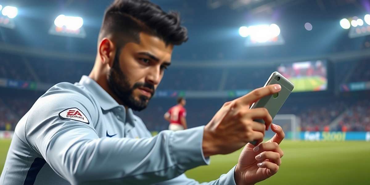 Indian player using smartphone to play FIFA Mobile